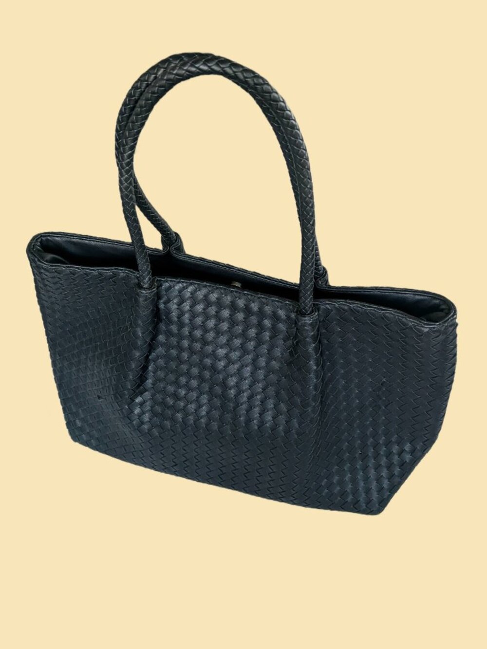 Lulu Dharma Black Napa Vegan Leather Tote Bag - Picture 4 of 10
